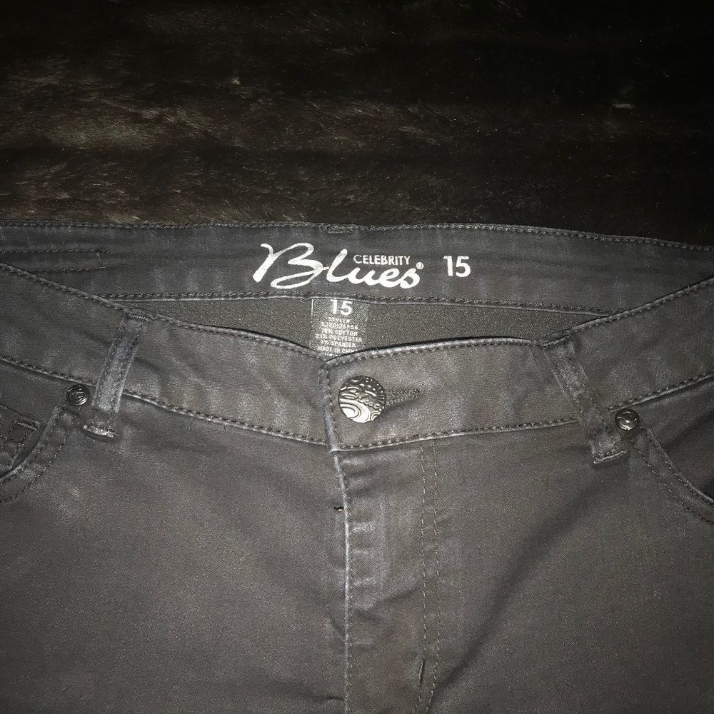 BLACK SKINNY JEANS Size 15